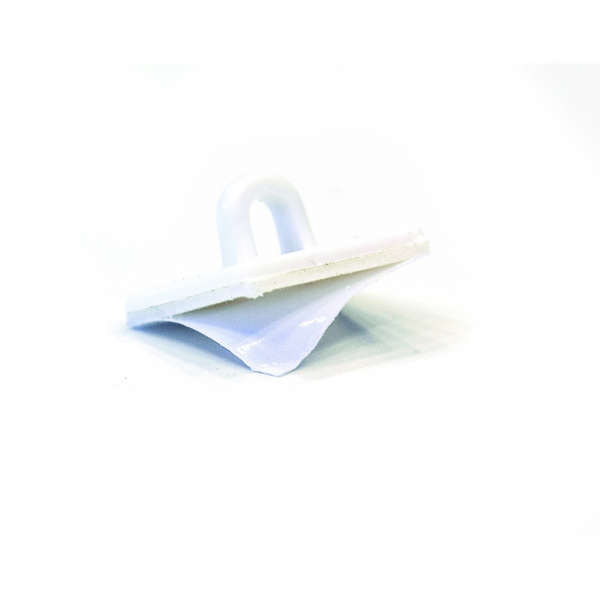 Self-adhesive pads with eyelet 20x20mm squared self-adhesive white 3a