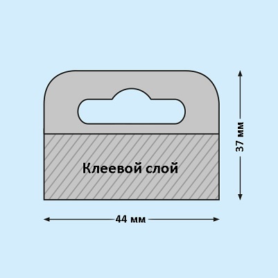 Держатель еврослот 44 х 37 мм размеры